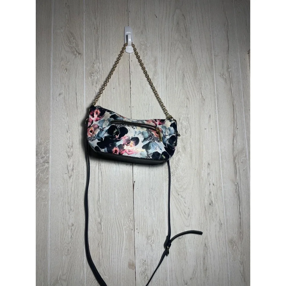 Betsey Johnson cross body floral print - Pretty Floral Print On Black